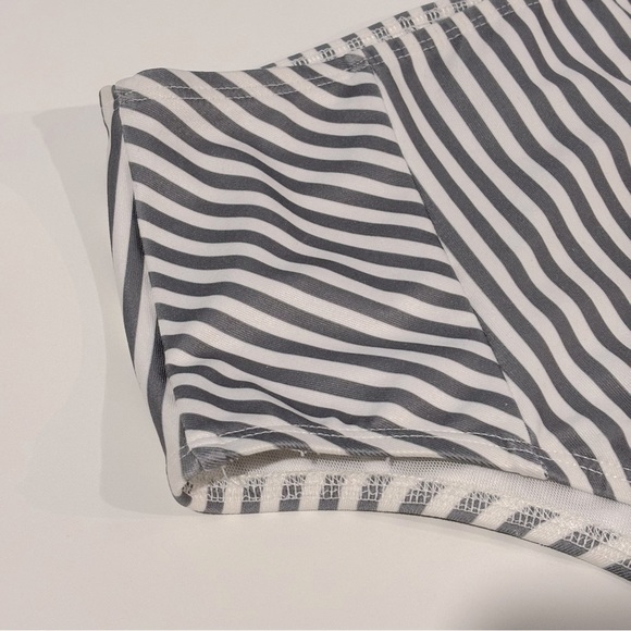 High-waisted Striped Retro Swim Bottoms - Picture 6 of 7